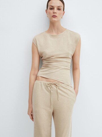 MANGO Shirts 'CINTITA' i beige: forside