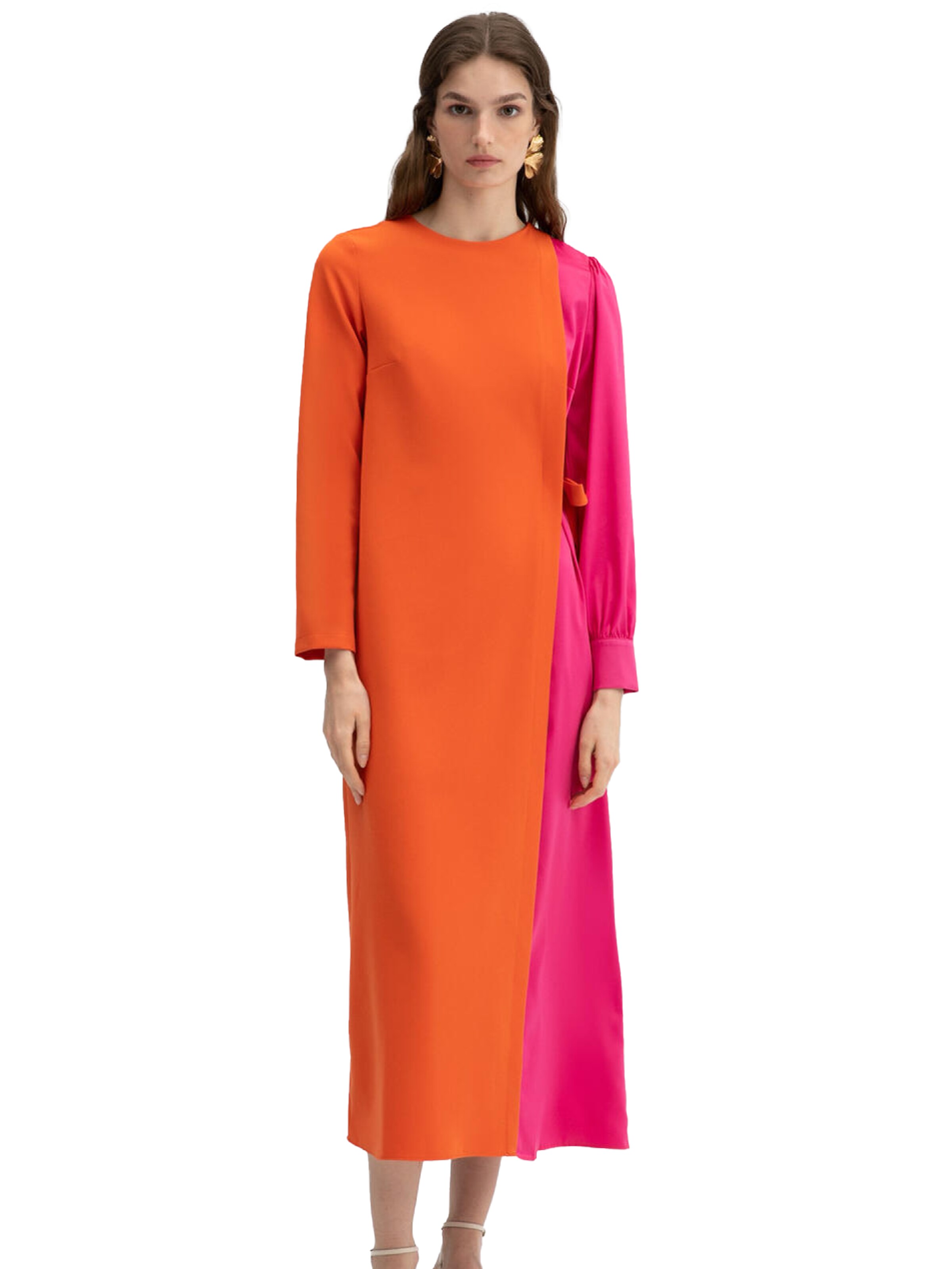 Robe Touche Prive en orange : devant