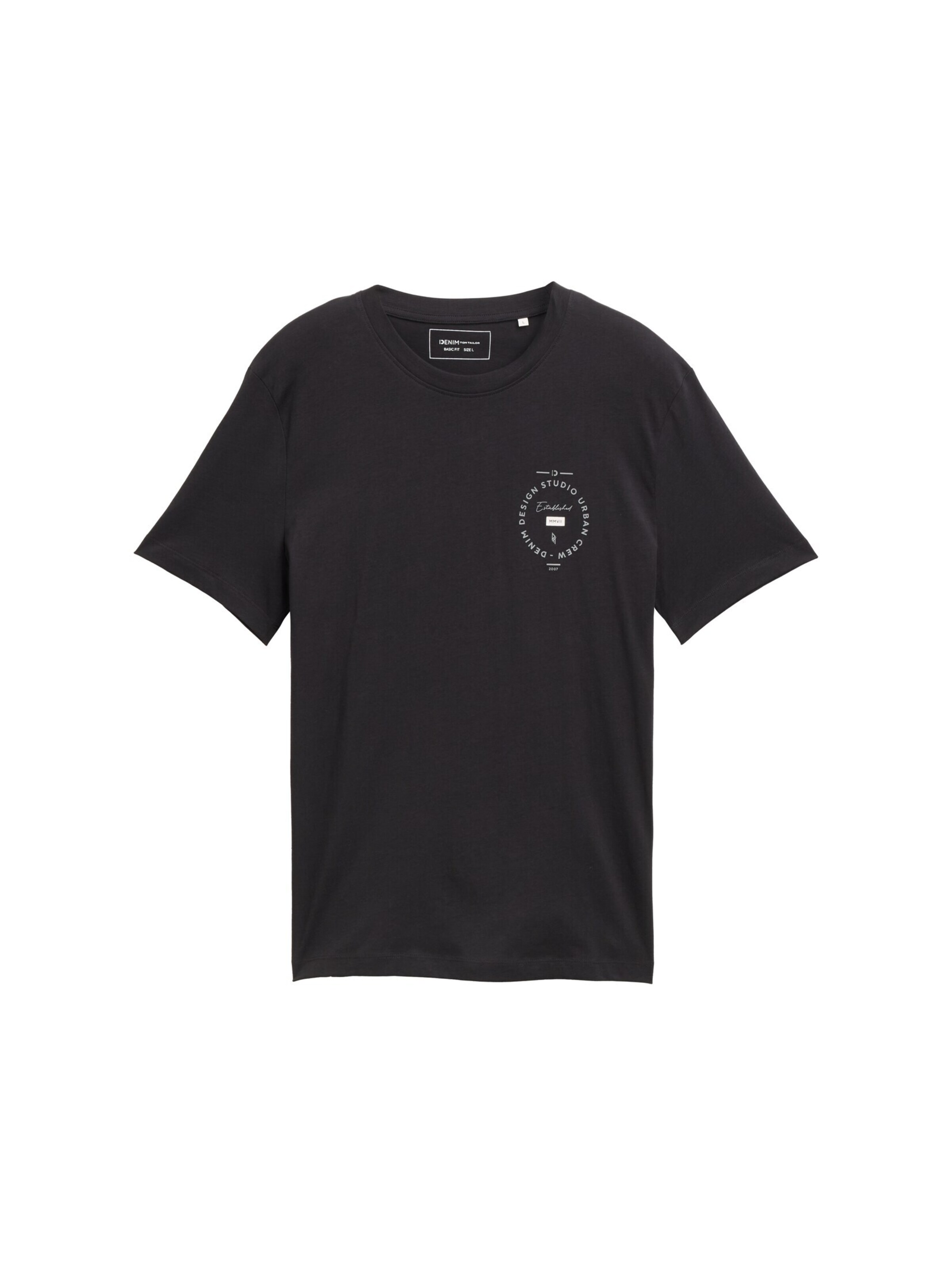 TOM TAILOR DENIM Shirt in Black: front