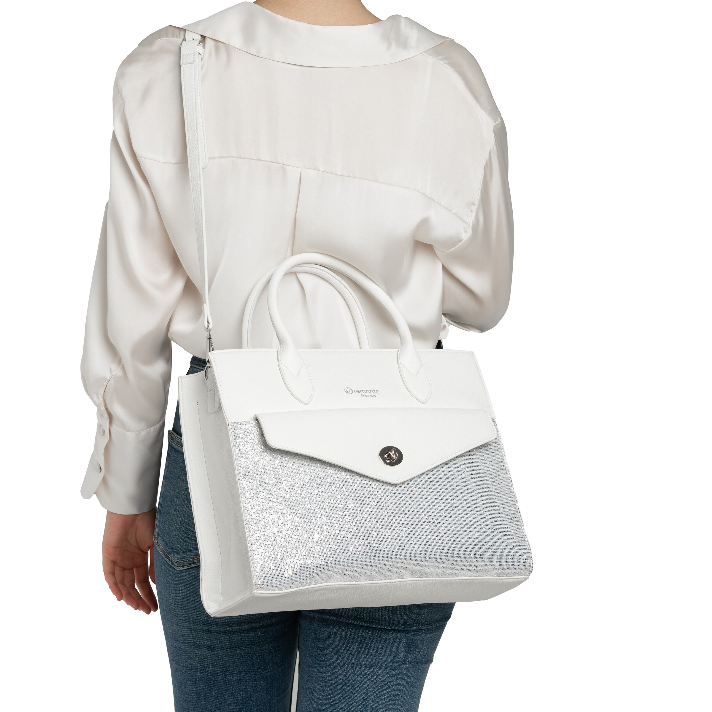 Cabas 'Q0765' REMONTE en blanc : devant