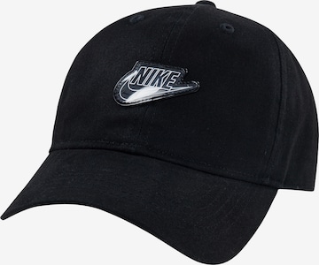 Nike Sportswear Hattu 'NAN BUBBLE FUTURA CLUB' värissä musta: etupuoli