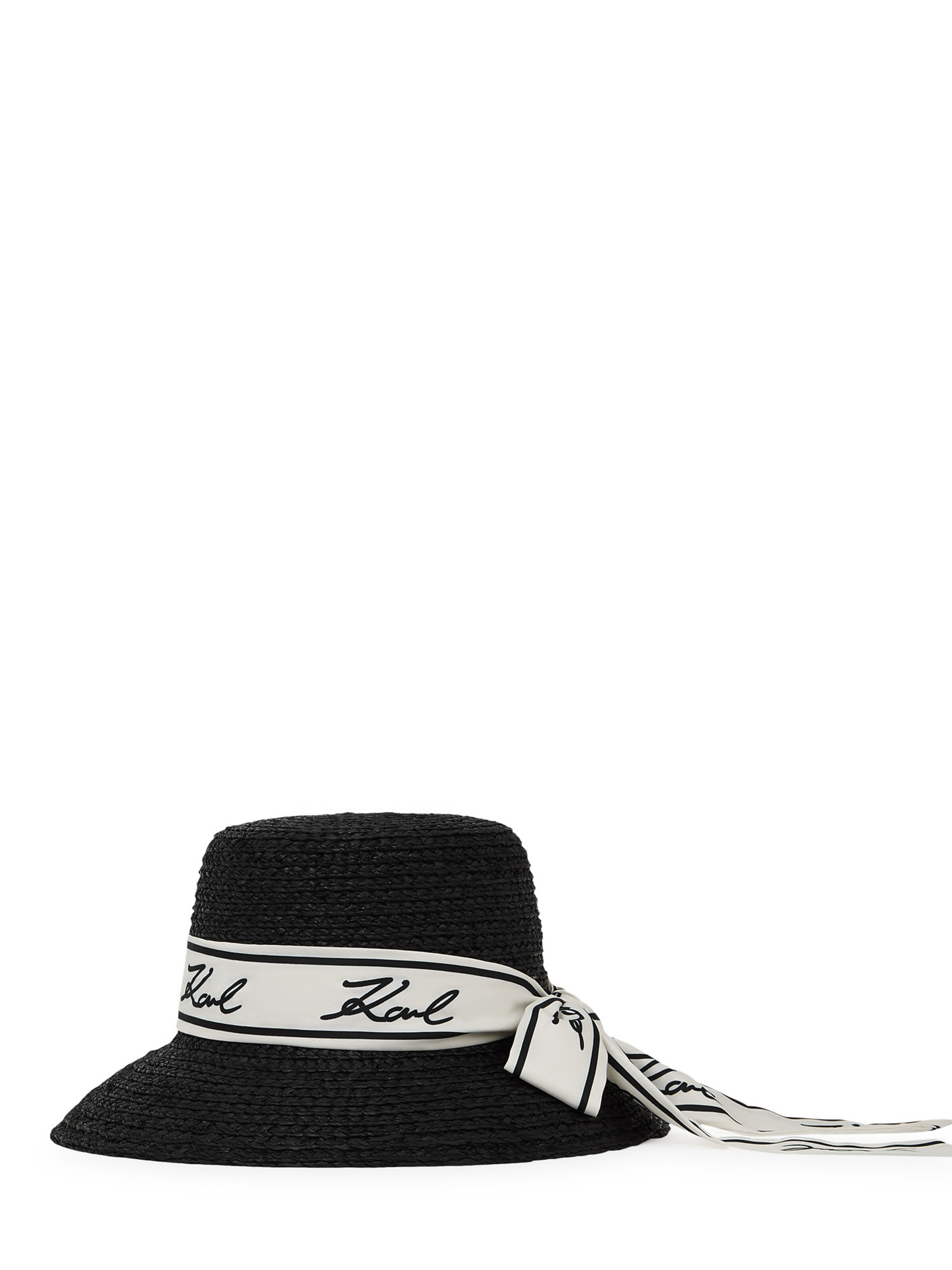 melns Karl Lagerfeld Hūte 'Signature'