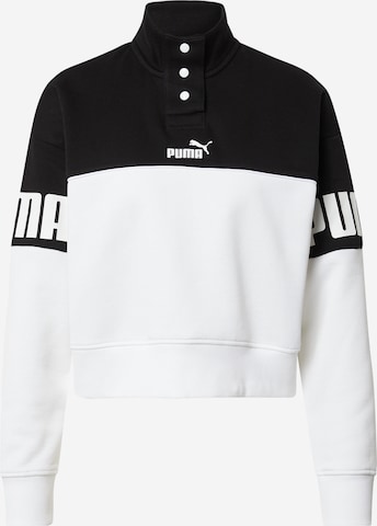 PUMA Athletic Sweatshirt in Black: front