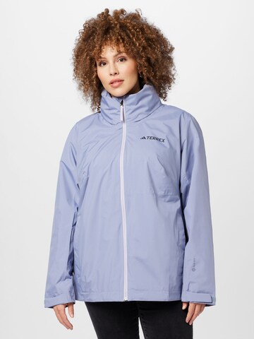 ADIDAS TERREX Športová bunda 'Multi Rain.Rdy 2-Layer Rain ' - Fialová: predná strana