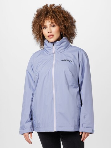 ADIDAS TERREX Спортивная куртка 'Multi Rain.Rdy 2-Layer Rain ' в Лиловый: спереди