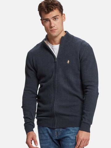 MCS Gebreid vest 'Alfie' in Blauw: voorkant