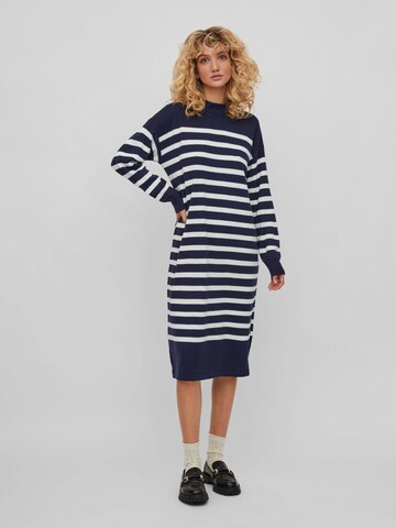 VILA Gebreide jurk 'Stripi' in Blauw