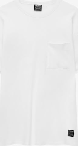 T-Shirt Pull&Bear en blanc : devant