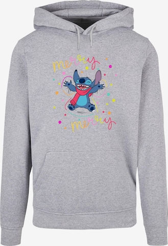 ABSOLUTE CULT Sweatshirt 'Lilo And Stitch - Merry Rainbow' in Grau: predná strana