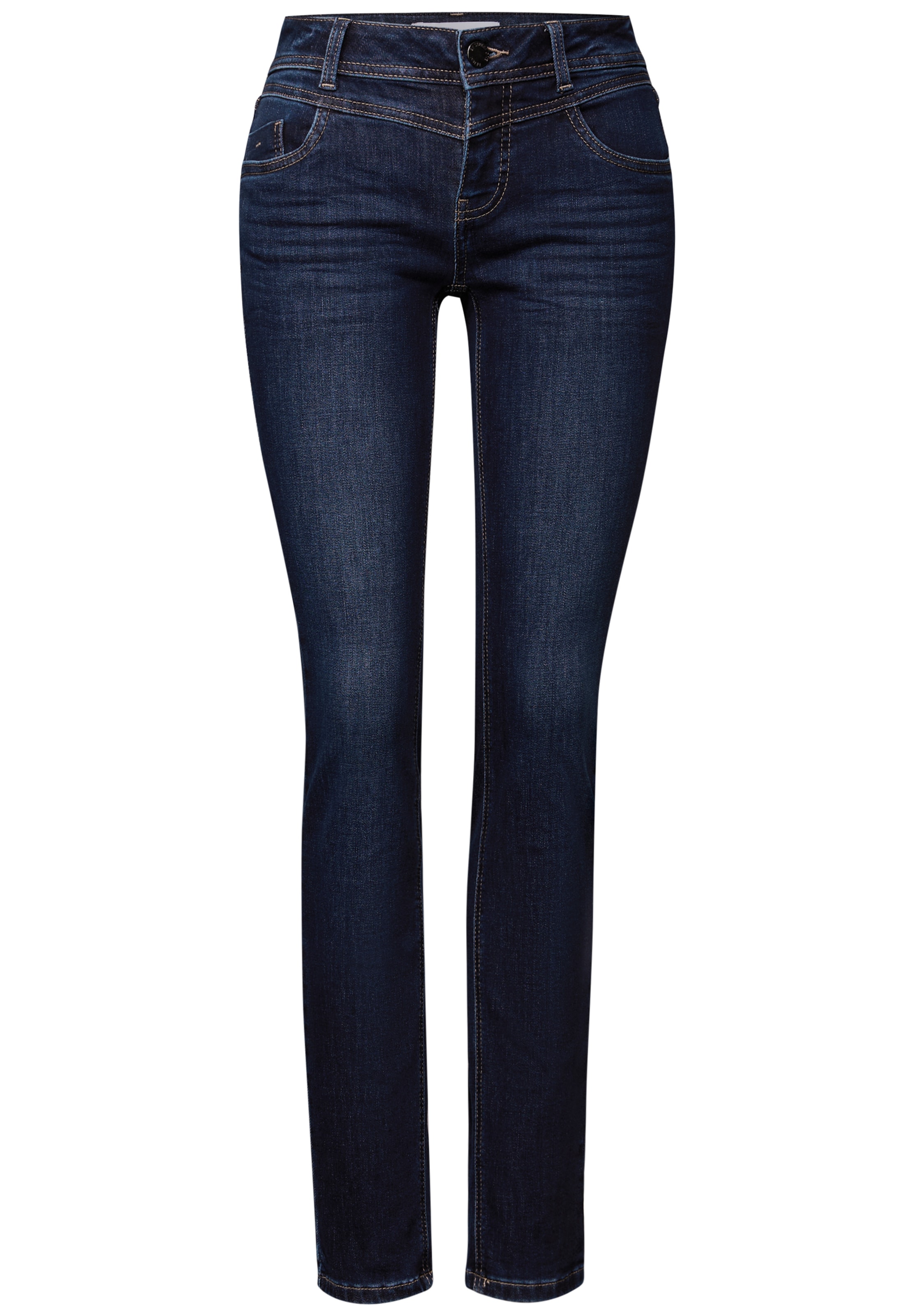 STREET ONE Slimfit Jeans in Blau: Vorderseite