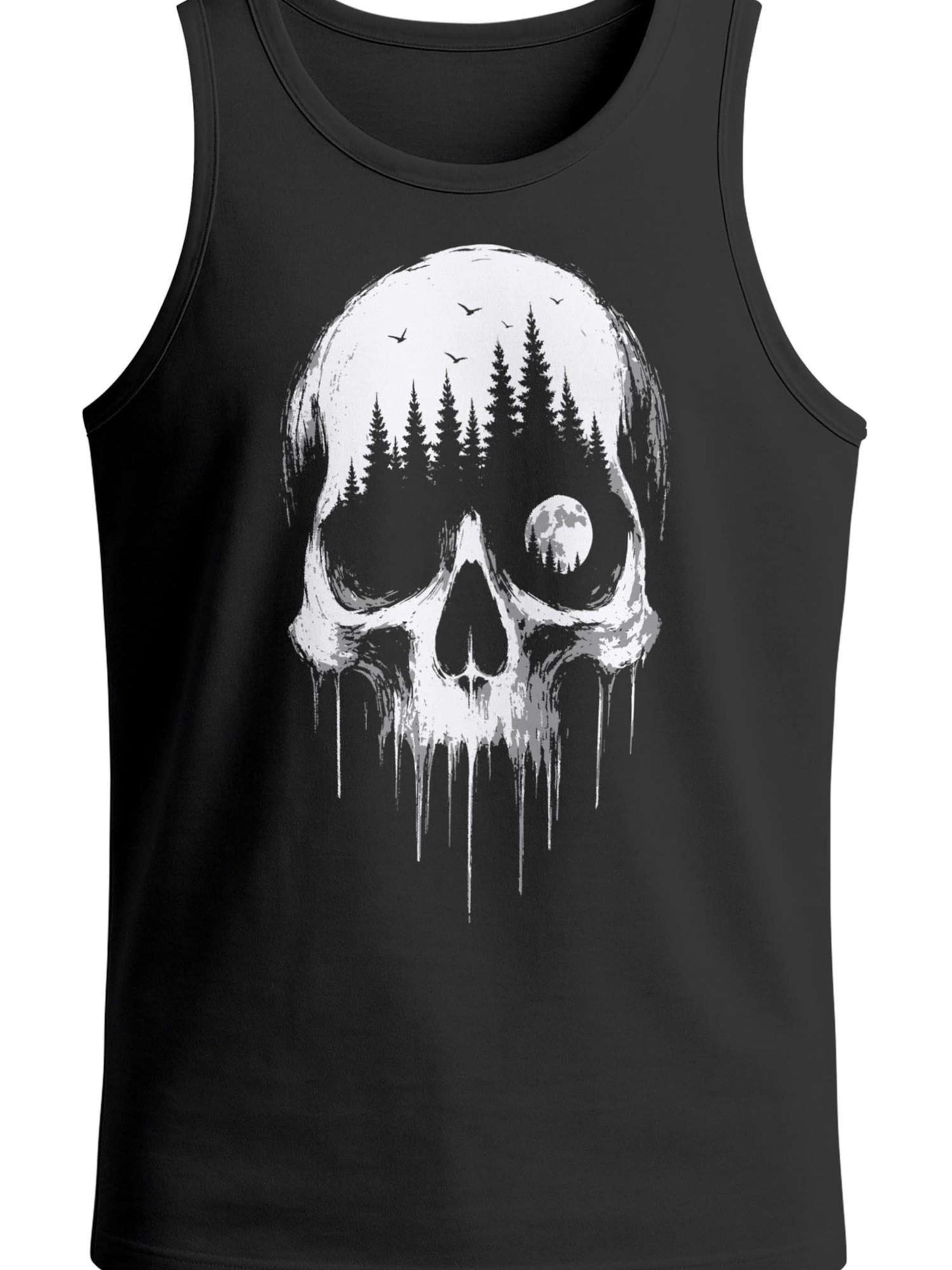 Neverless Shirt 'Skull Hiking' in Black