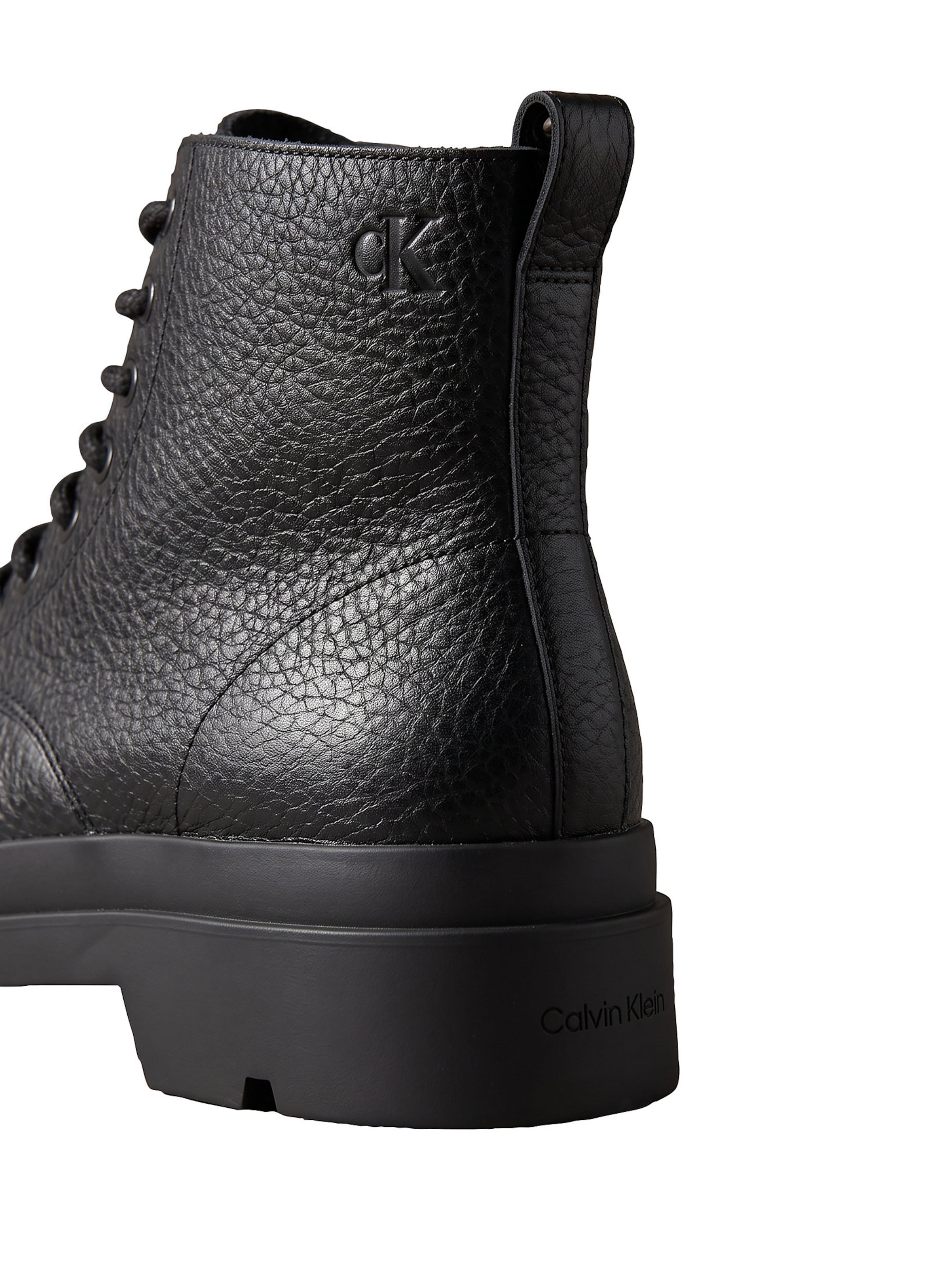Calvin Klein Lace-Up Boots in Black