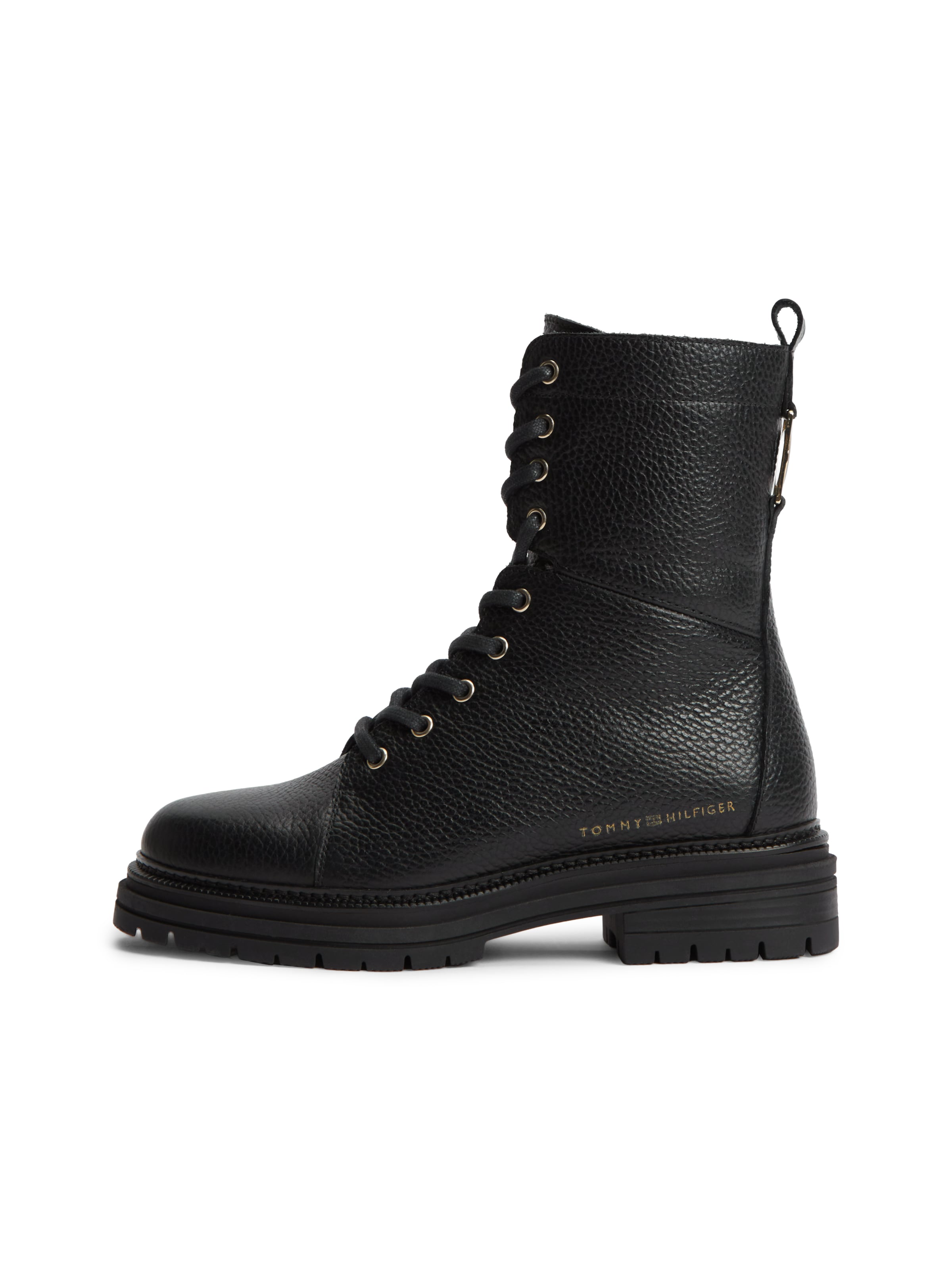 TOMMY HILFIGER Schnürstiefelette in Schwarz: Vorderseite
