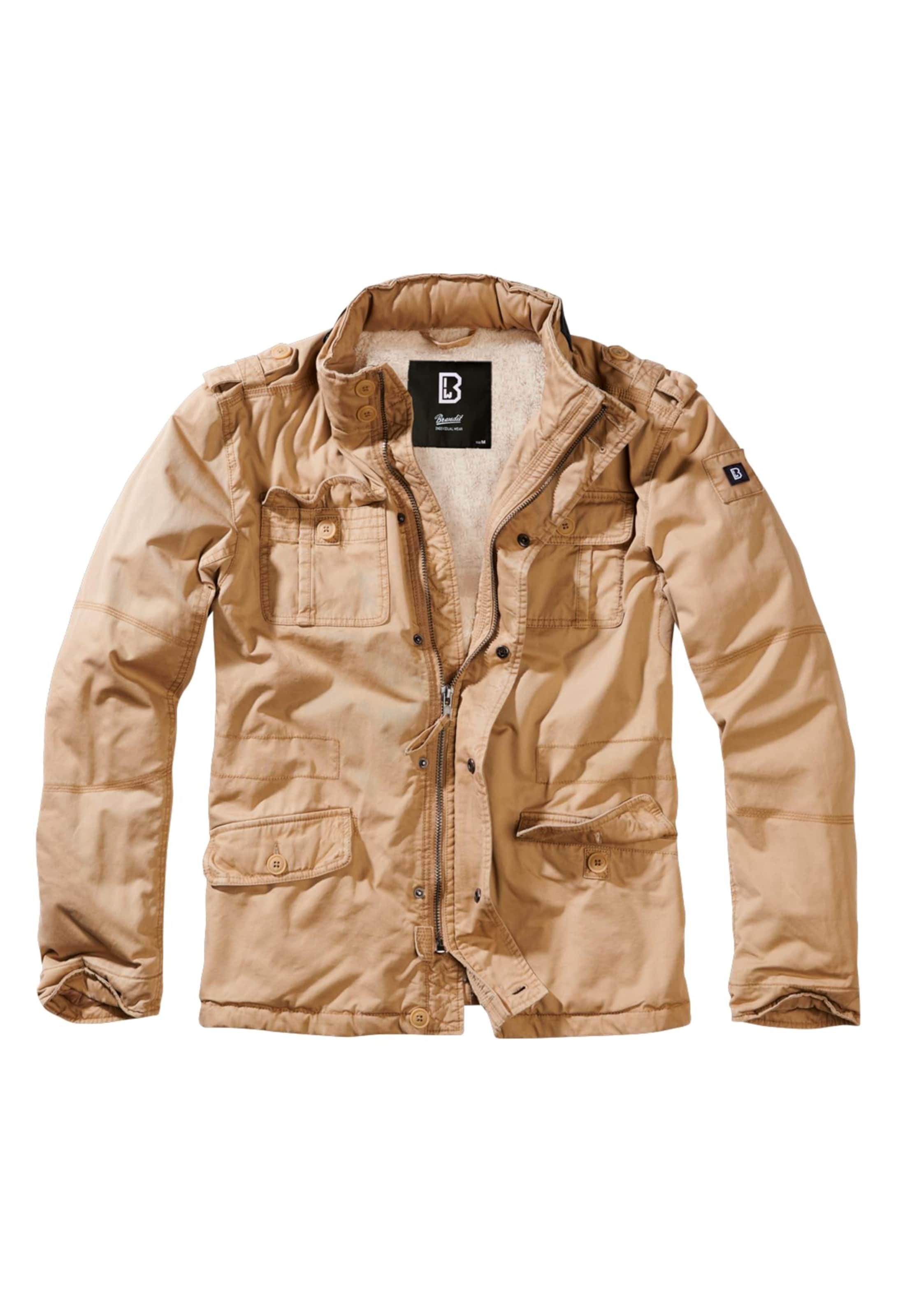 Brandit Jacke 'Britannia' in Beige: Vorderseite
