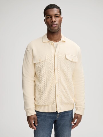 JOOP! Jeans Knit cardigan 'Walto' in Beige: front