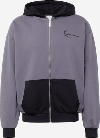 Veste de survêtement Karl Kani en gris : devant