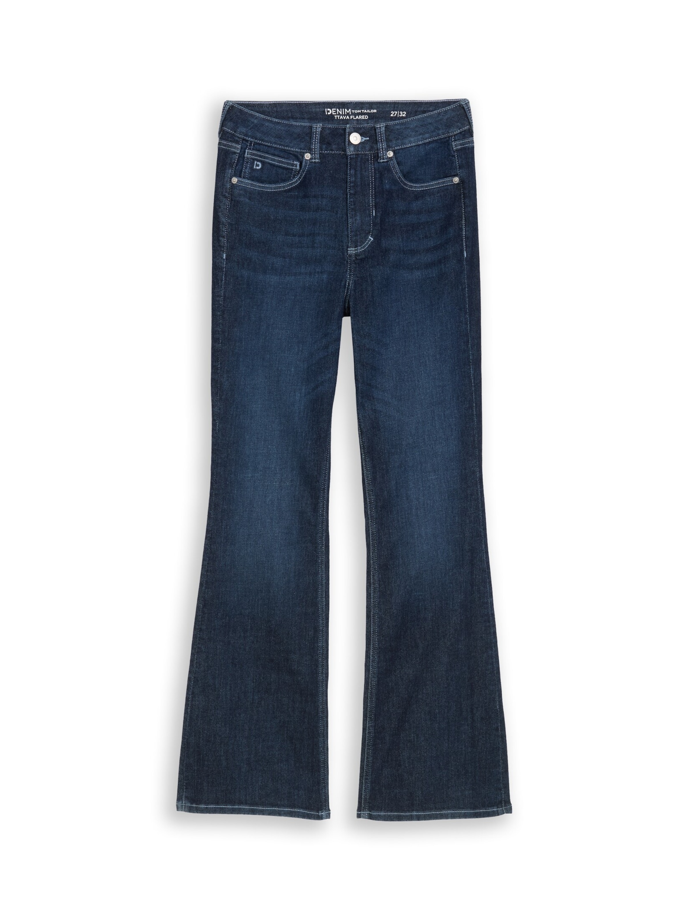 TOM TAILOR DENIM Flared Jeans 'Ava' in Blue: front