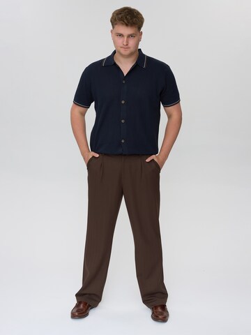 Dxnmxrk Wide leg Broek 'DXGais' in Bruin