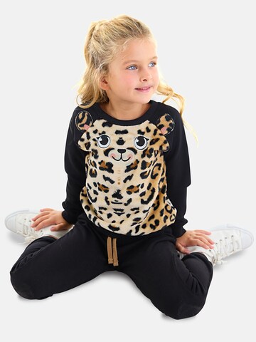 Survêtement 'Plush Leopard' Denokids en mélange de couleurs : devant