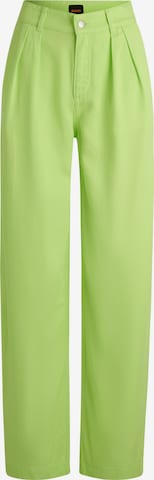 BOSS Loose fit Pants in Green: front