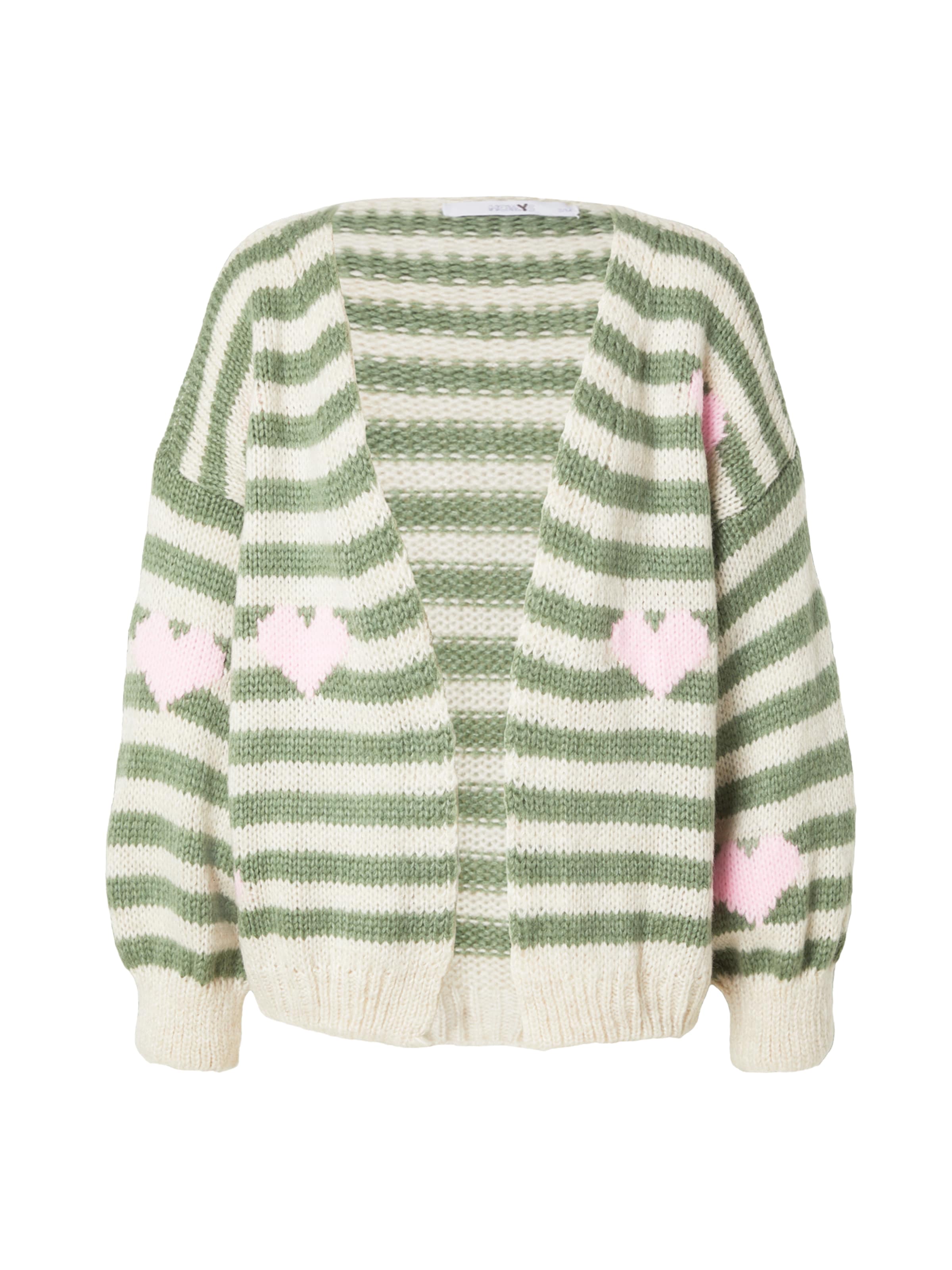 Hailys Knit cardigan 'Ka44rena' in XS-S in Pastel green / Rose / White, Item view