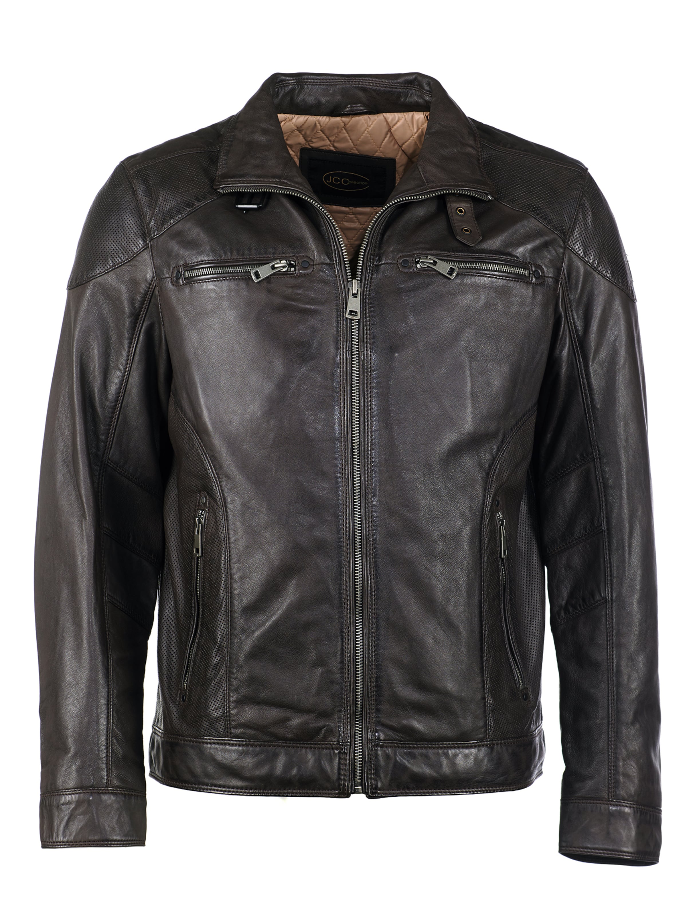 JCC Lederjacke in Braun: Vorderseite