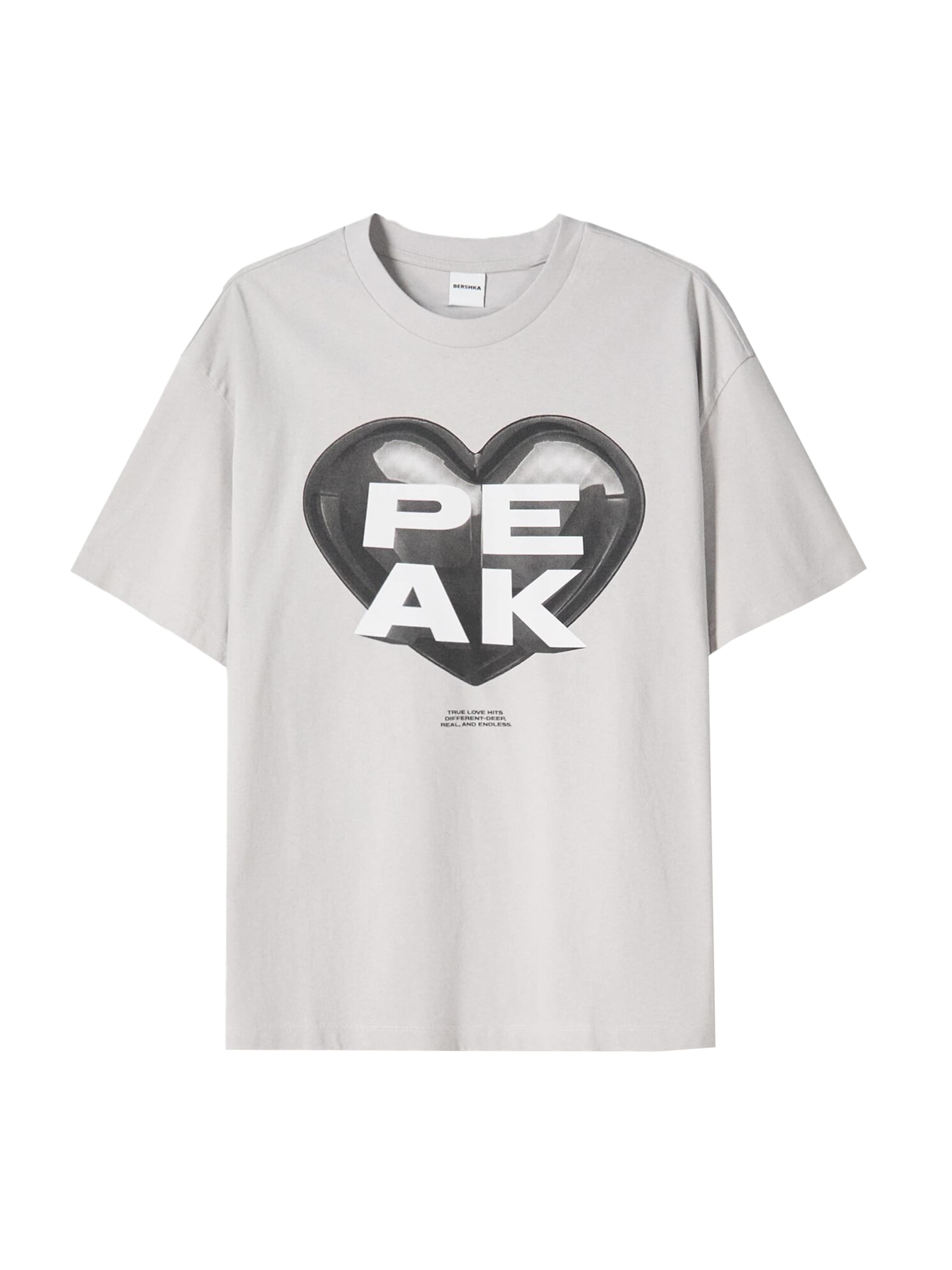Bershka Shirt 'PEAK' in Grey: front