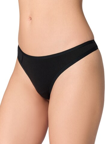 Albero Natur String 'Damen Bio Baumwoll Tanga-Slip'‌ in Schwarz