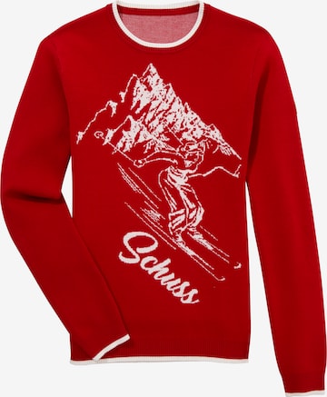 Piz Palü Sweater in Red: front