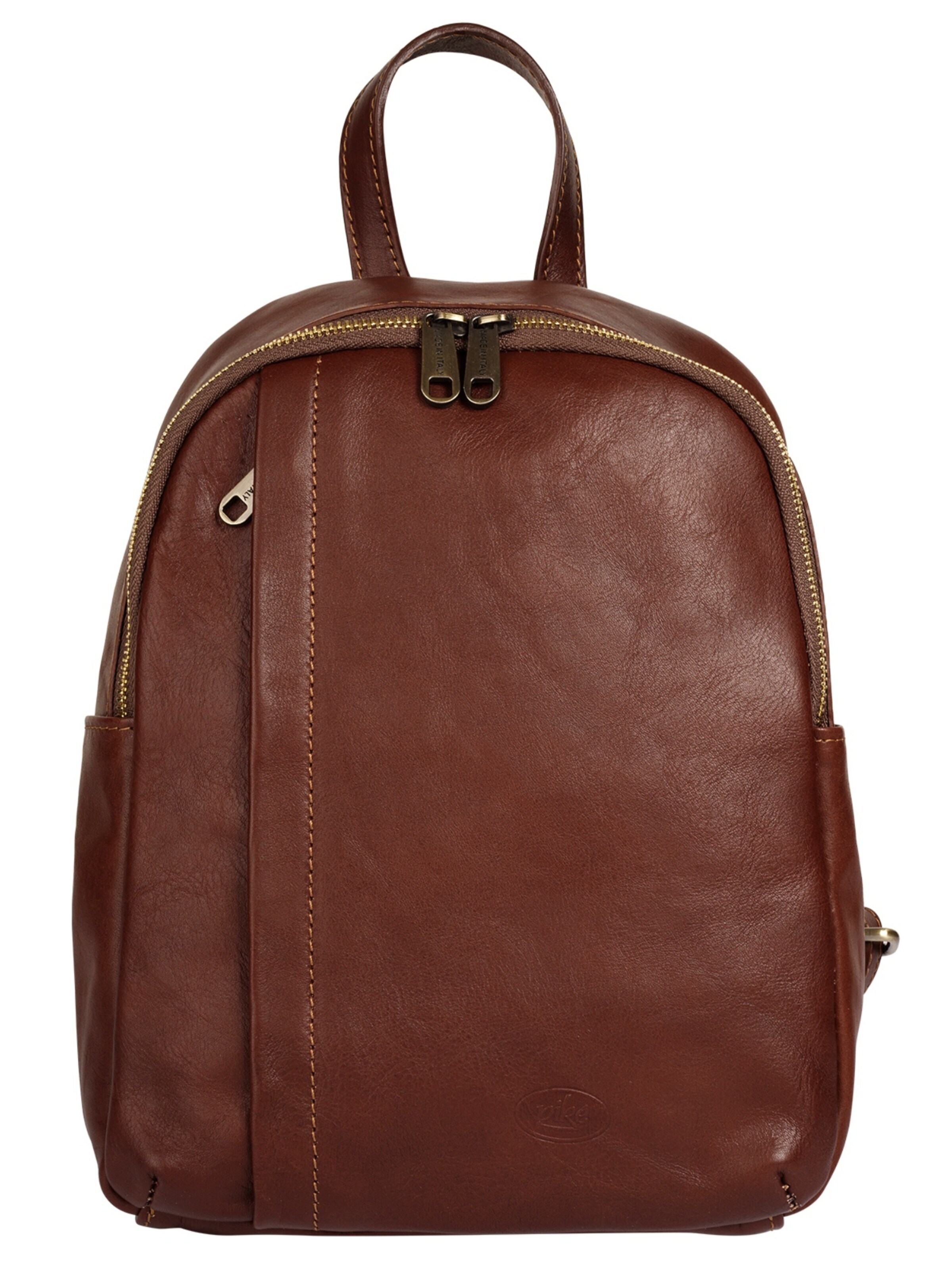 Sac à dos piké en marron : devant