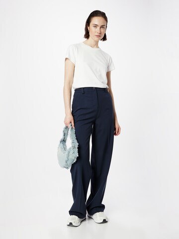 modström Wide leg Trousers with creases 'Anker' in Blue