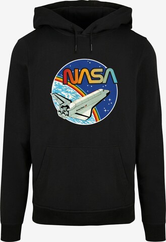 Merchcode Sweatshirt 'NASA - Rainbow' in Black: front
