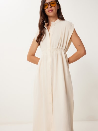 Happiness İstanbul Robe-chemise en beige, Vue avec produit