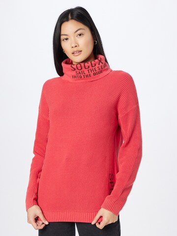 Soccx Sweater 'Into The Blue' in Red: front