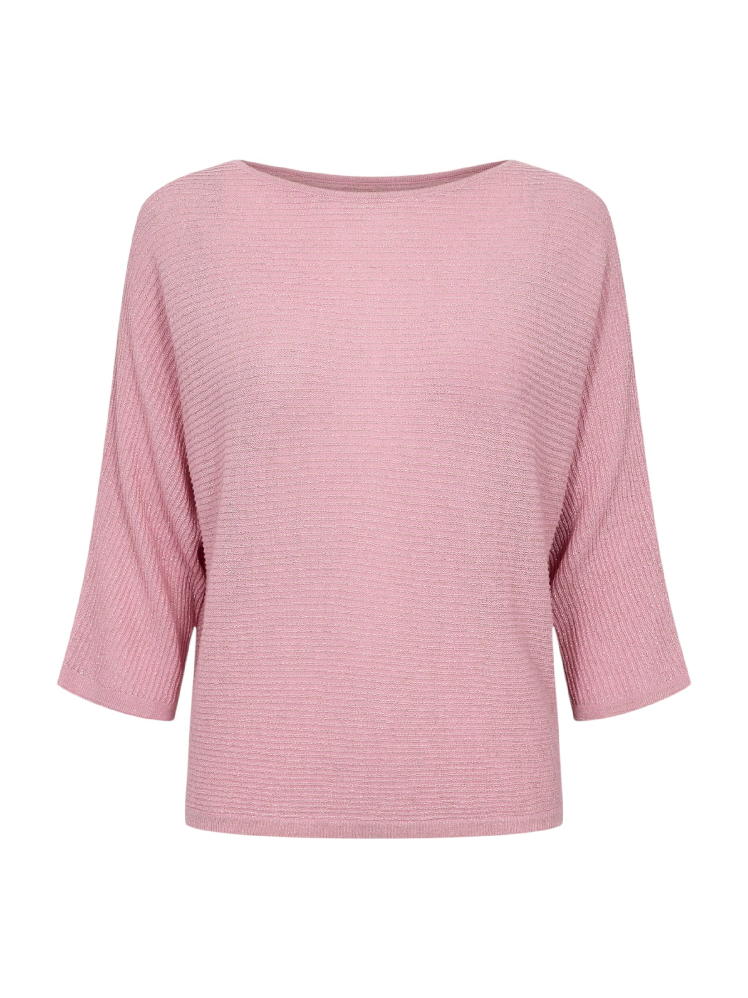 NÜMPH 3/4 Ärmel-Strickpullover 'NUDINEA PULLOVER ' in Pink: Vorderseite