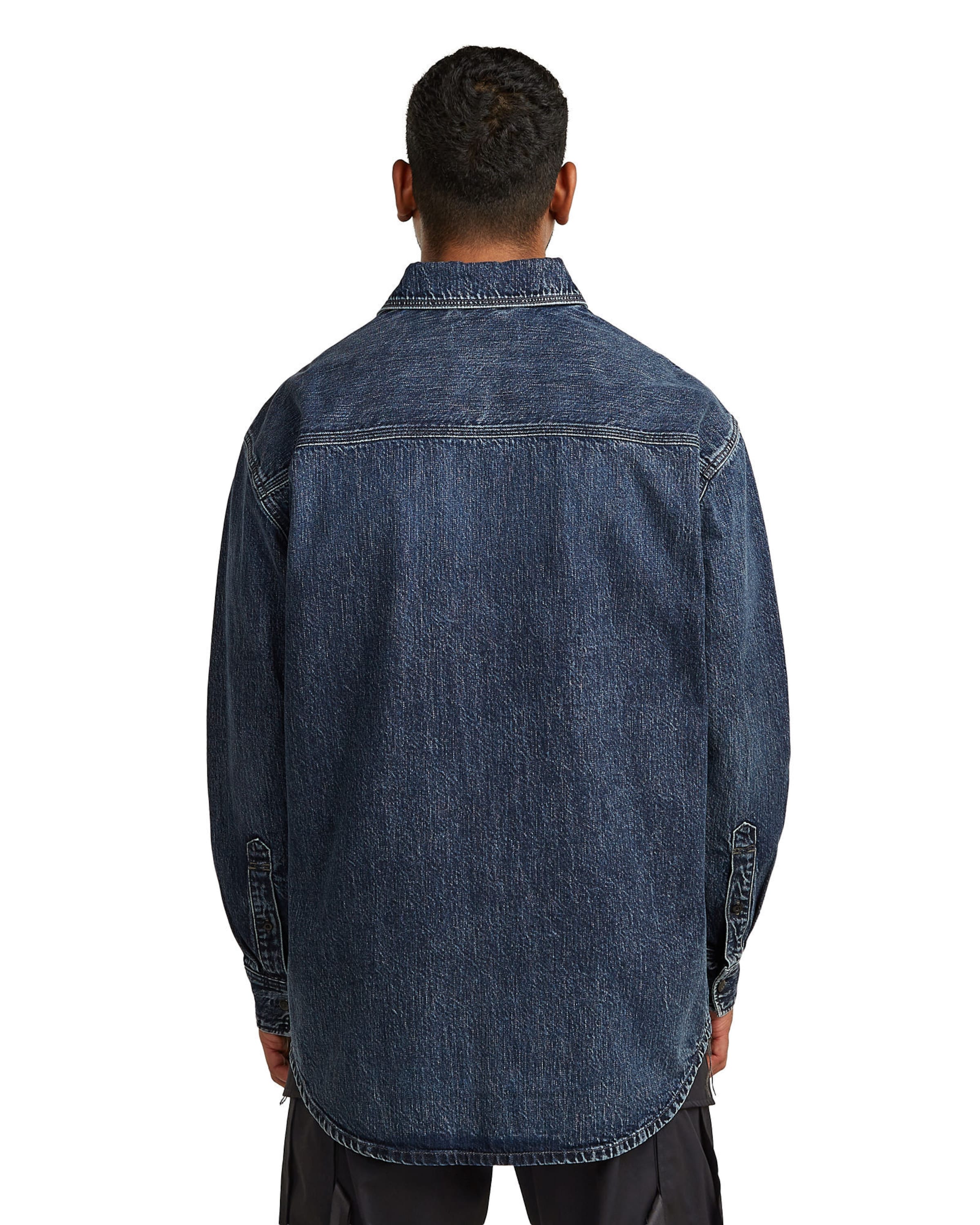 G-STAR Comfort fit Button Up Shirt 'Relaxed 2-Pocket Shirt' in Blue