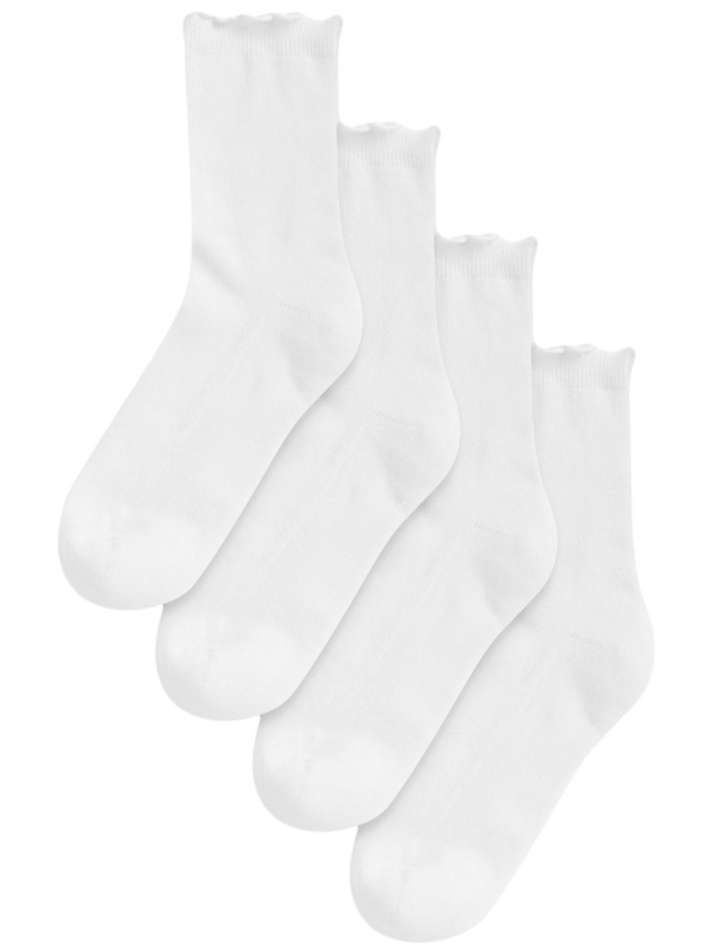 Next Къси чорапи в бяло: отпред