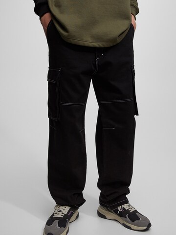 Loosefit Pantalon cargo Pull&Bear en noir