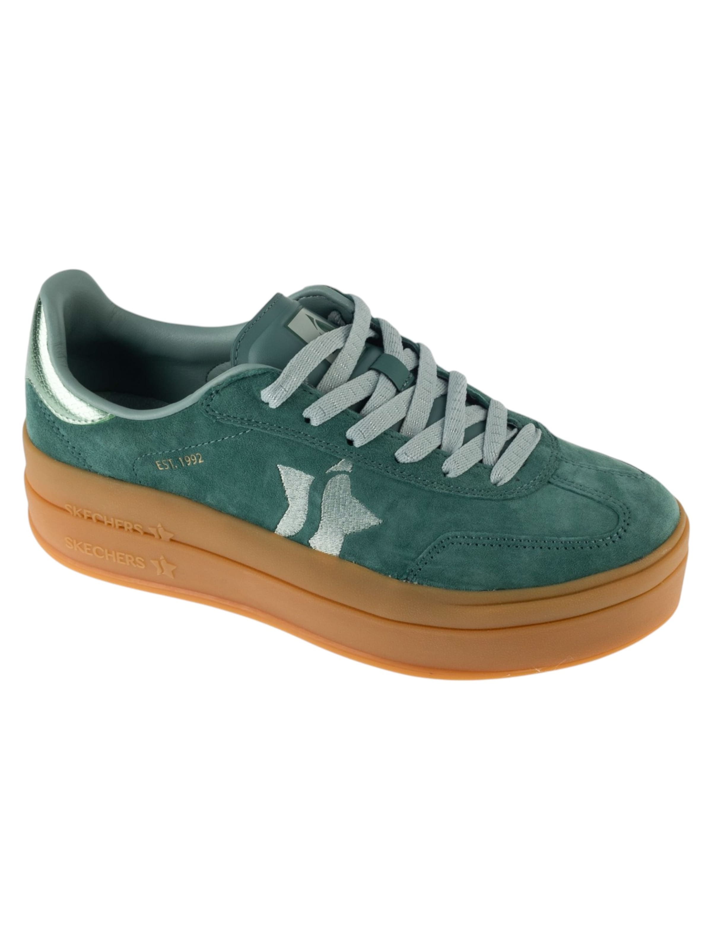 SKECHERS Platform trainers 'Skechers Academy Hi-Elevated Essence' in Grey: front