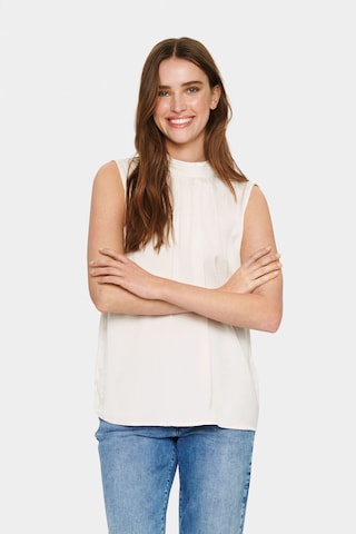 SAINT TROPEZ Blouse 'Aileen' in White: front