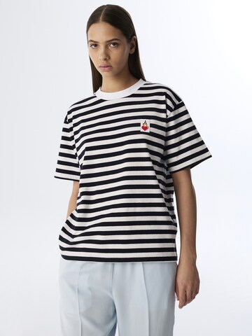 T-shirt Twist en noir : devant