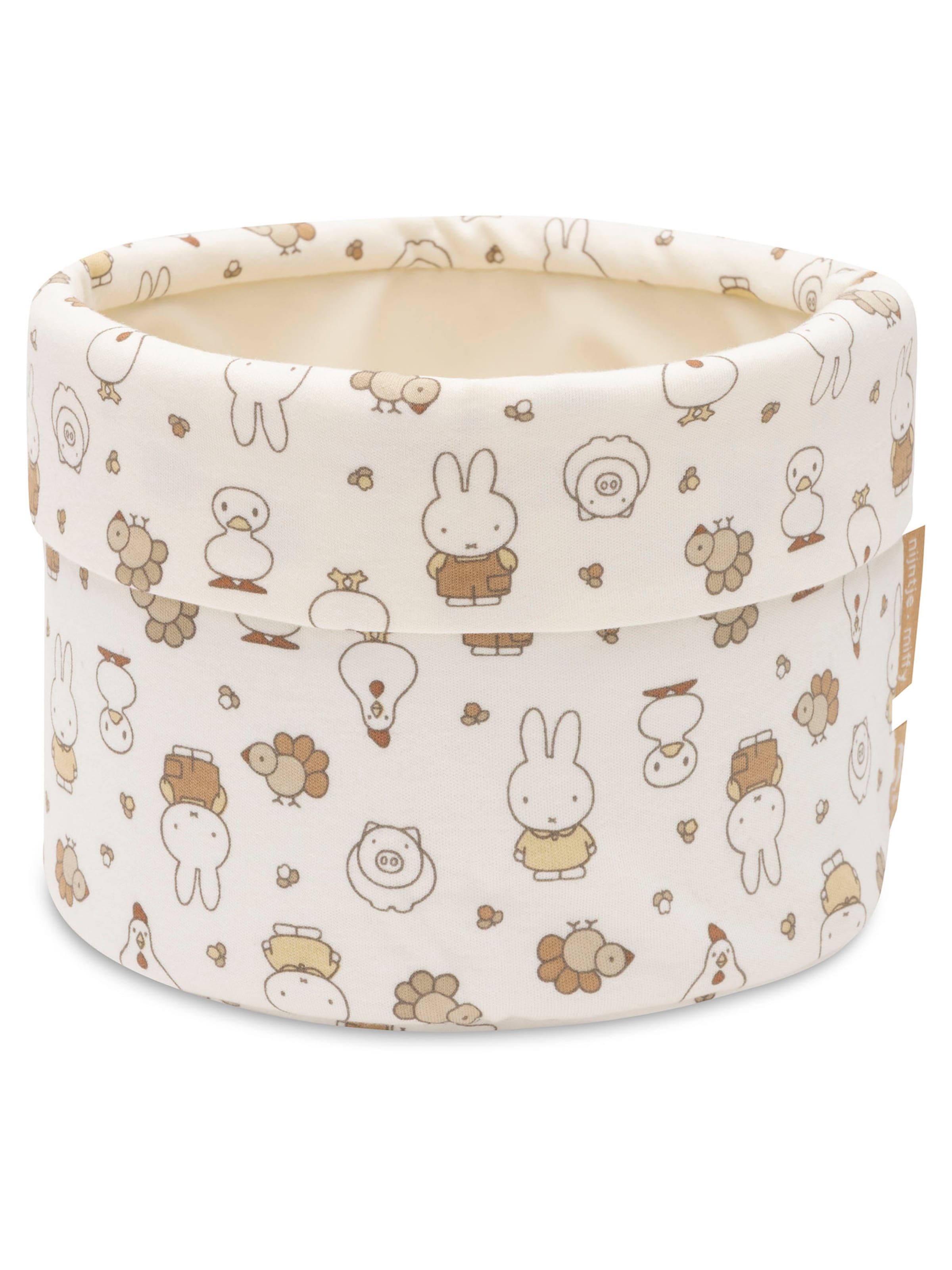 Jollein Box/basket 'Miffy Family Farm' in White: front