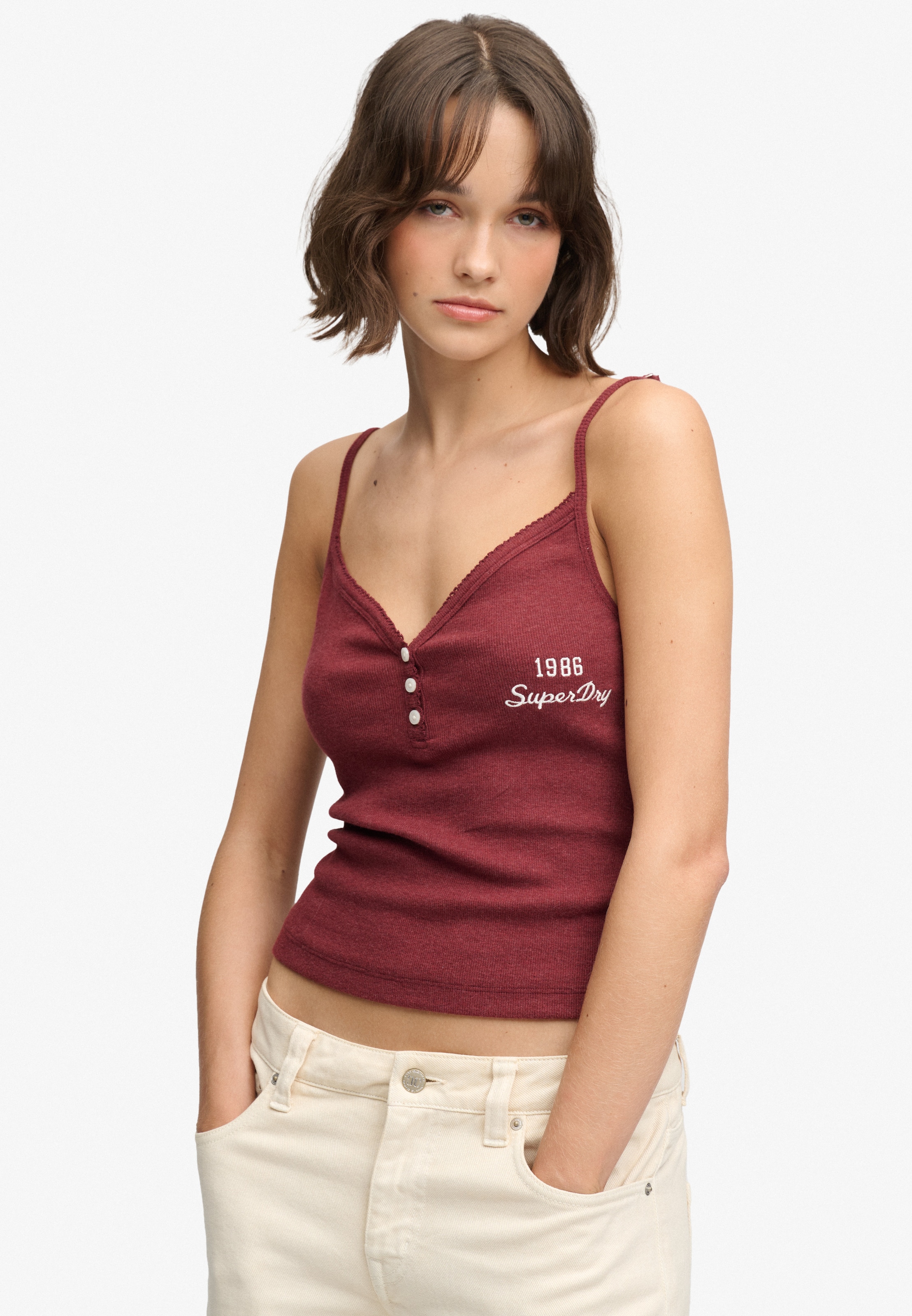 Superdry & Co Top in Rood: voorkant