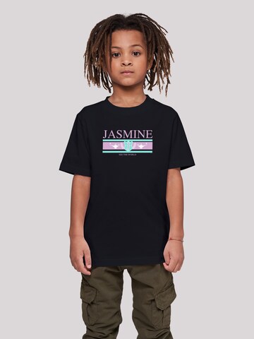 F4NT4STIC Shirt 'Disney Jasmine See The World' in Zwart: voorkant