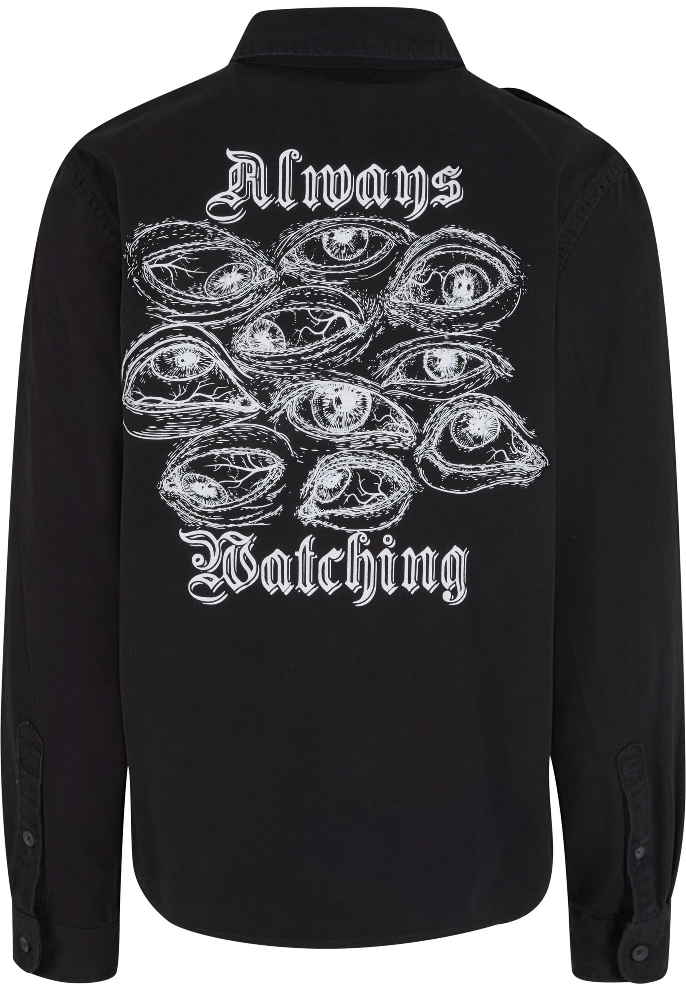 Mister Tee Comfort Fit Hemd 'Always Watching' in Schwarz