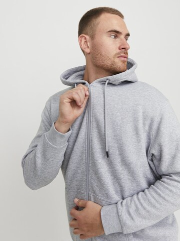 Jack & Jones Plus - Sudadera con cremallera 'Bradley' en gris