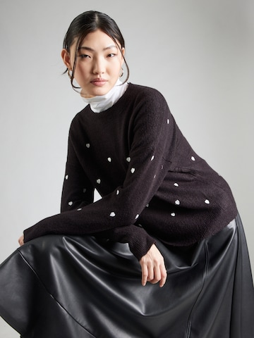 Hailys Sweter 'Ho44lly' w kolorze czarny: przód