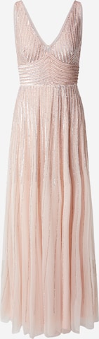 LACE & BEADS Evening Dress 'Lorelai' in Beige: front