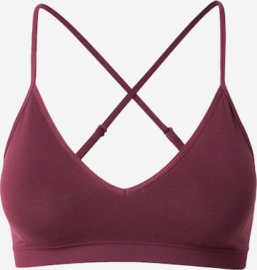 Bustier Soutien-gorge de sport 'Smooth' ICANIWILL en rouge : devant