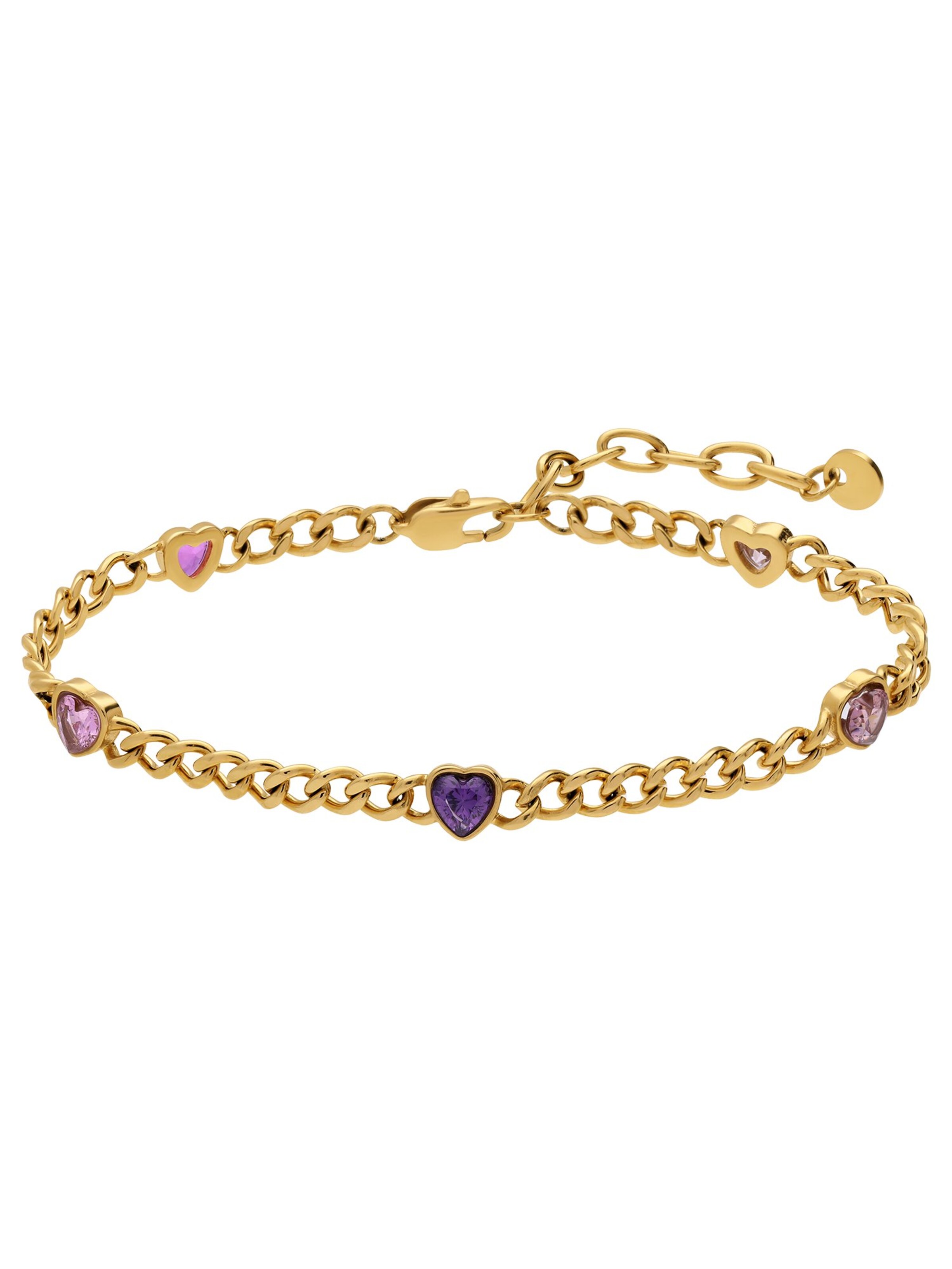 Lucardi Armband 'Herz' in de kleur Goud, Productweergave